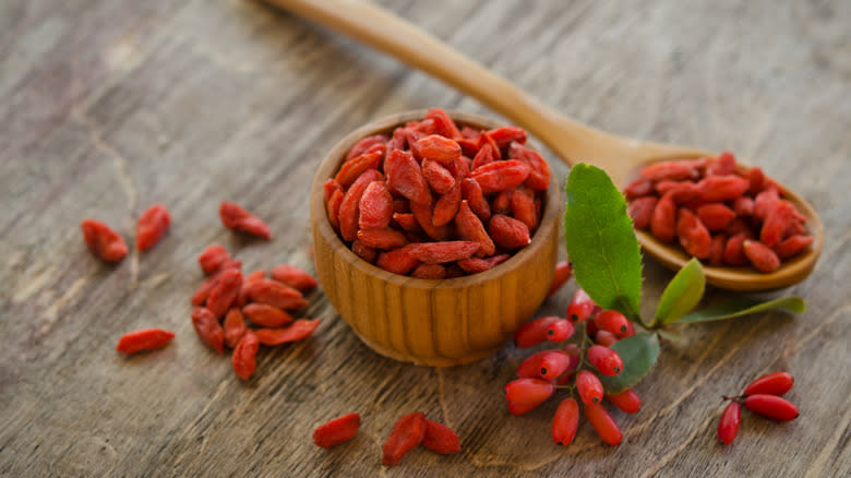 bowl of dried goji berries