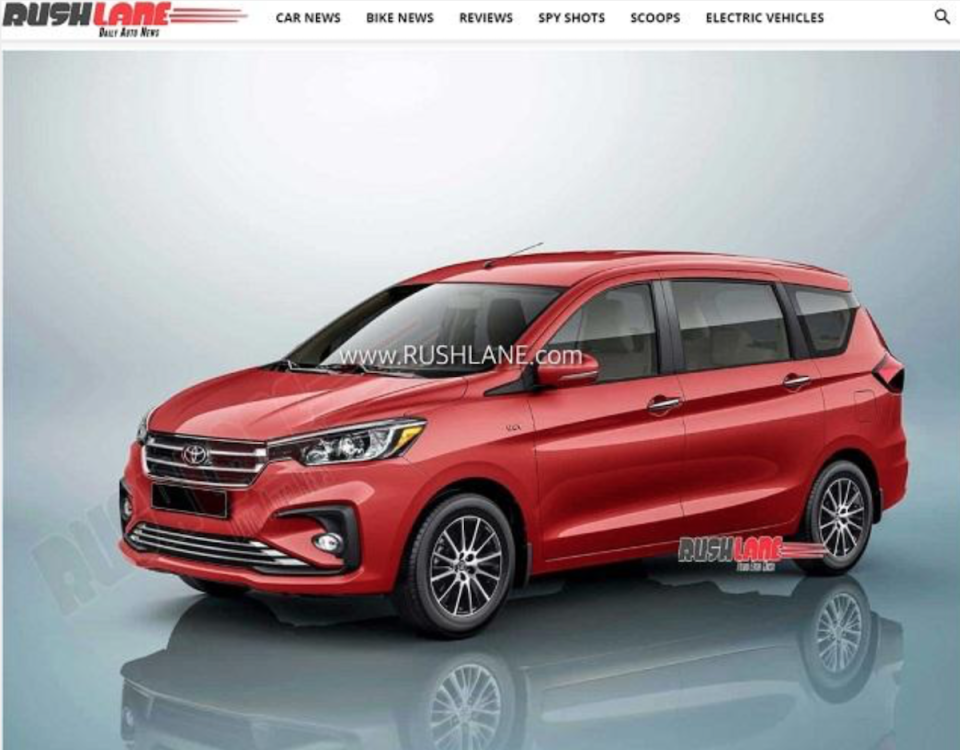 圖為 Toyota 7 人 MPV 預想圖，以 Suzuki Ertiga 為基礎開發。