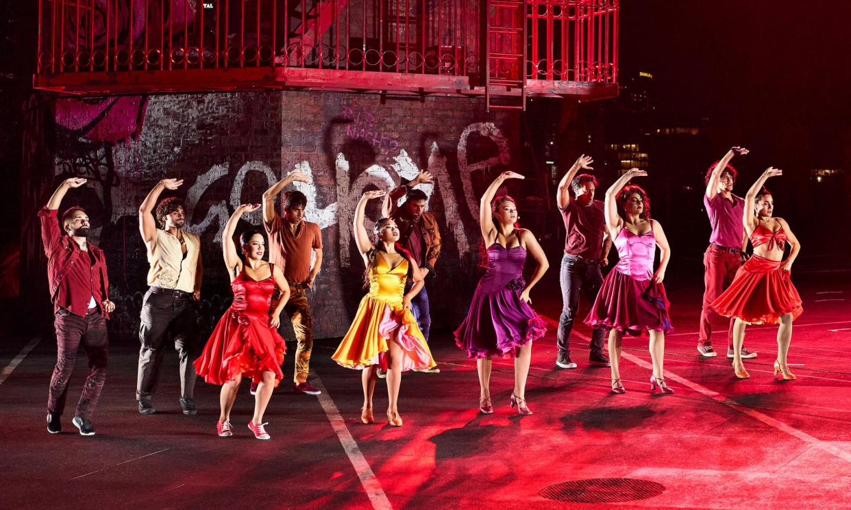 <span>The Sharks in West Side Story on Sydney Harbour. </span><span>Photograph: Keith Saunders/Opera Australia</span>