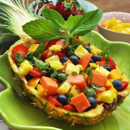 Pineapple Boat Fruit Salad