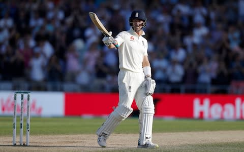 Joe Denly of England celebrates after reaching his half century during day three of the 3rd Specsavers Ashes Test match between England and Australia at Headingley on August 24, 2019 in Leeds, England - Credit: &nbsp;Getty Images