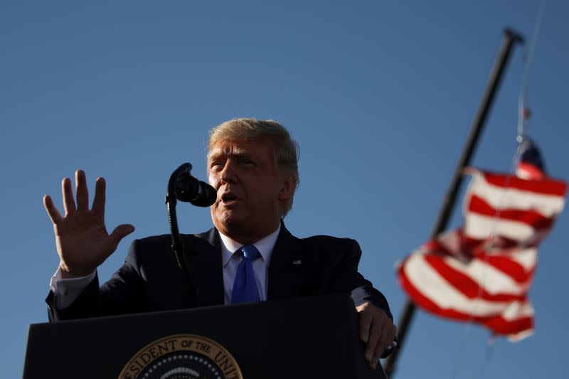 U.S. President Donald Trump holds a campaign rally in Carson City, Nevada