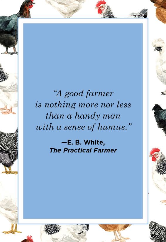 <p>"A good farmer is nothing more nor less than a handy man with a sense of humus."</p>