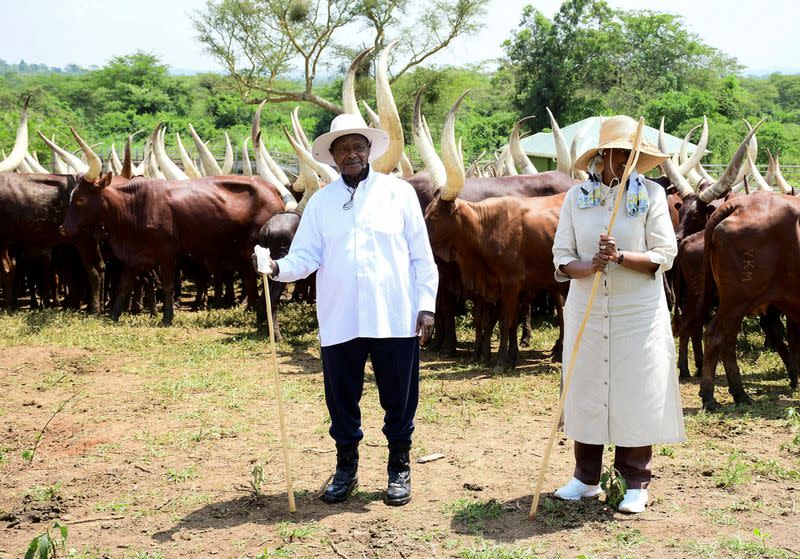 Uganda's President Yoweri Museveni wants trade barriers to come down, in Kisozi