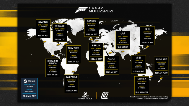 Here's when Forza Motorsport unlocks in your time zone