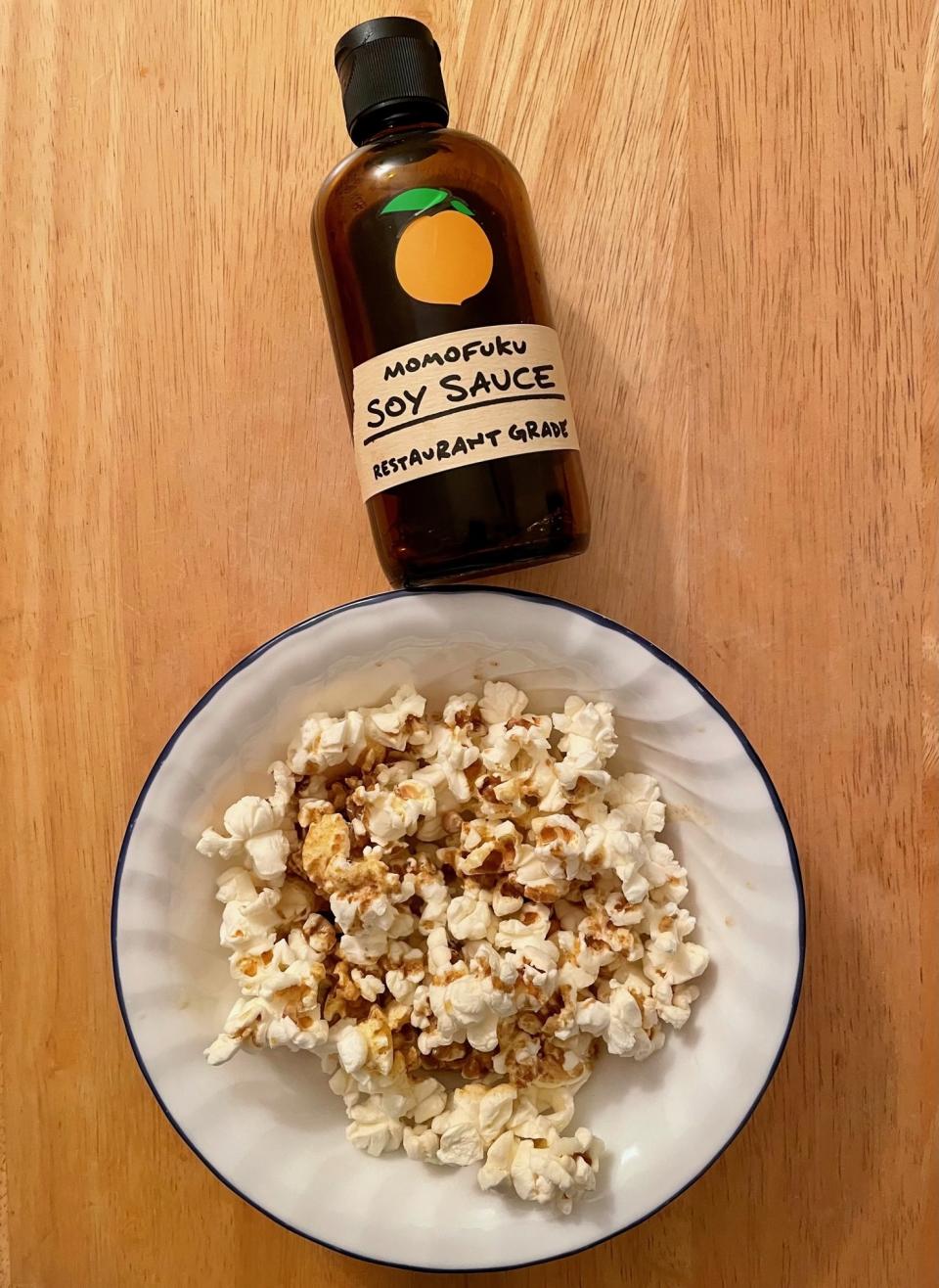 Popcorn with Momofuku Soy Sauce