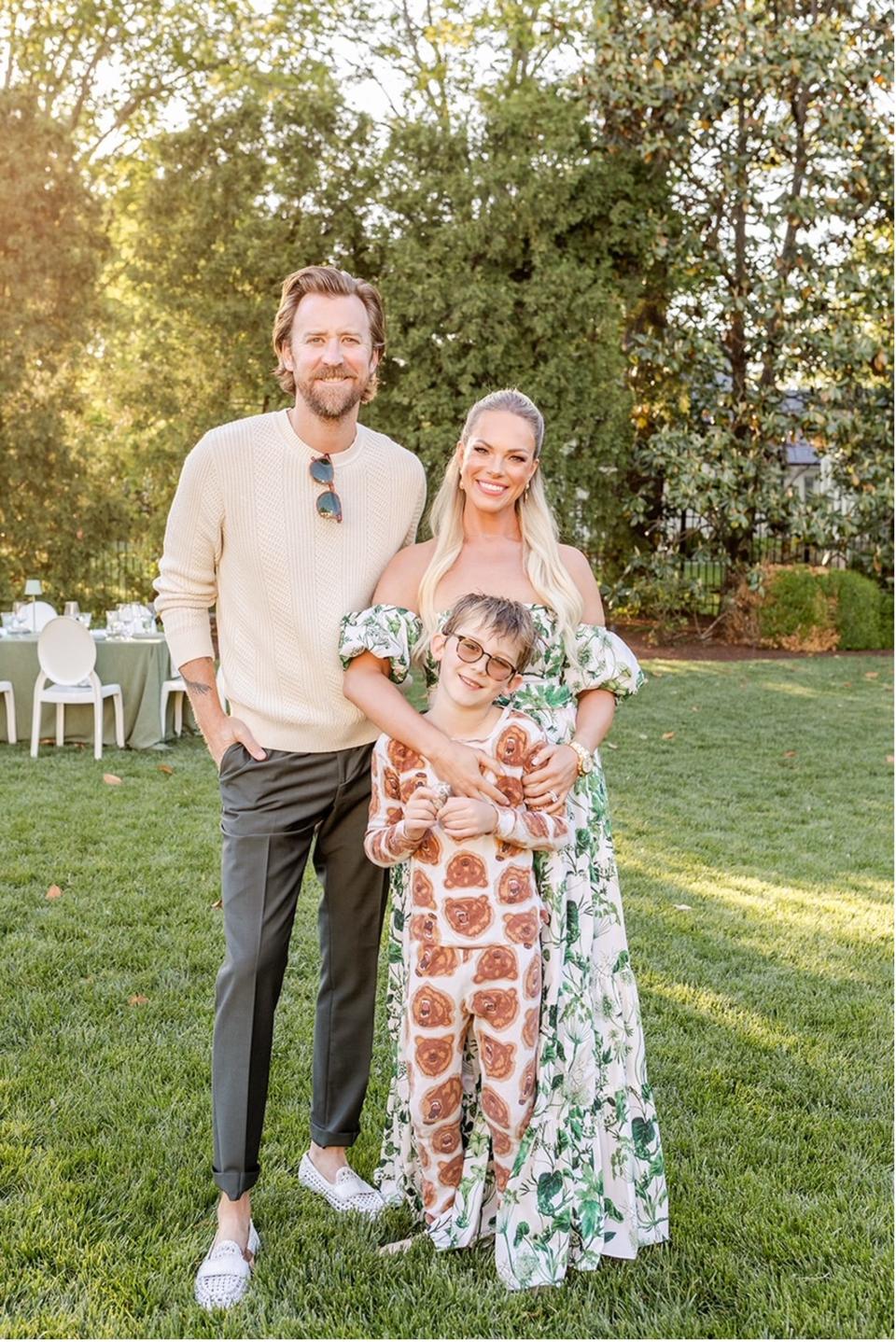 Lady A singer Charles Kelley with his wife, Cassie, and their son, Ward