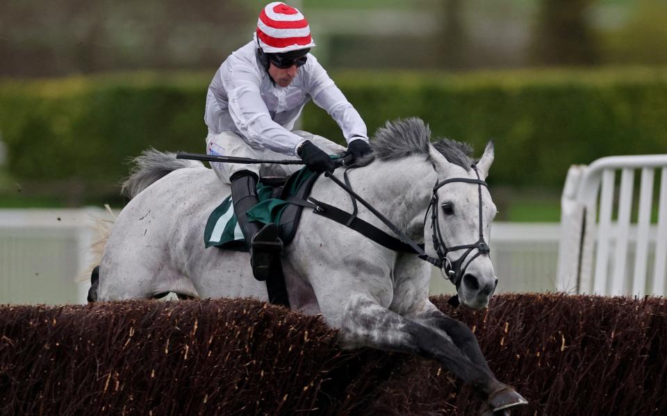 Harry Skelton riding Unexpected Party on their way to winning the 16:50 Johnny Henderson Grand Annual Challenge Cup Handicap Chase