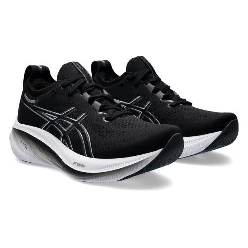 black and white asics sneakers