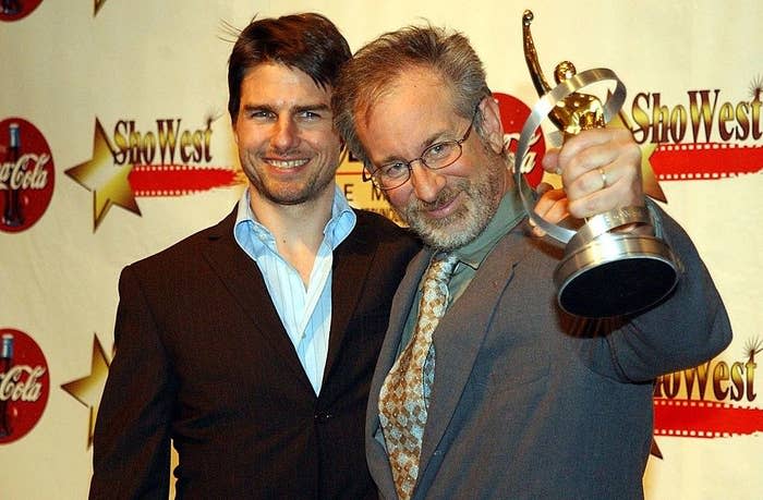 Steven Spielberg and Tom Cruise