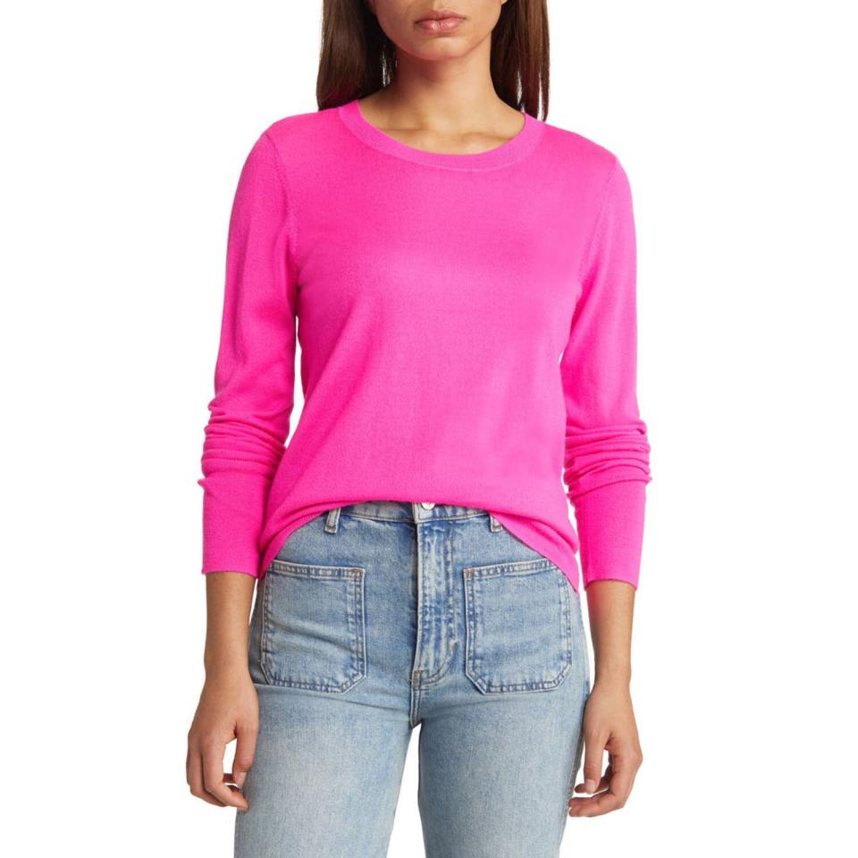 Selena Gomez Pink Sweater