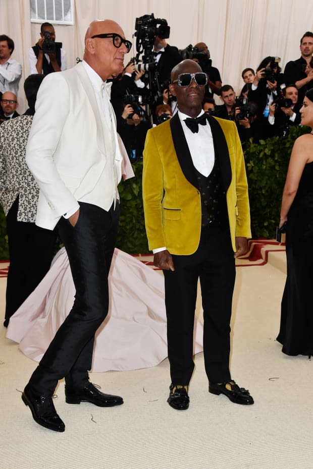 Marco Bizzarri and Dapper Dan at the 2018 Met Gala. Photo: Frazer Harrison/FilmMagic/Getty Images