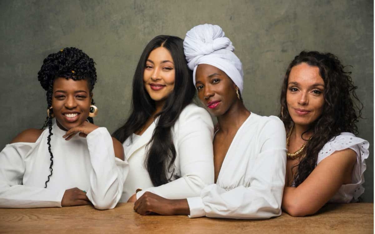 Mawa Theatre Company, left to right: Gabrielle Brooks, Maisey Bawden, Danielle Kassaraté and Jade Samuels.