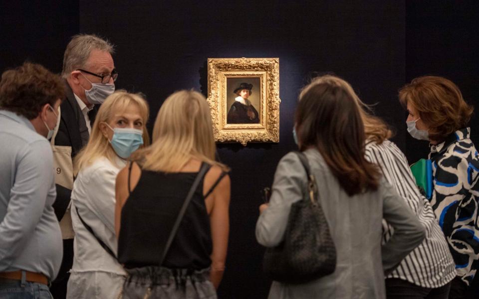 A Rembrandt self-portrait at Sotheby's last month - Paul Grover