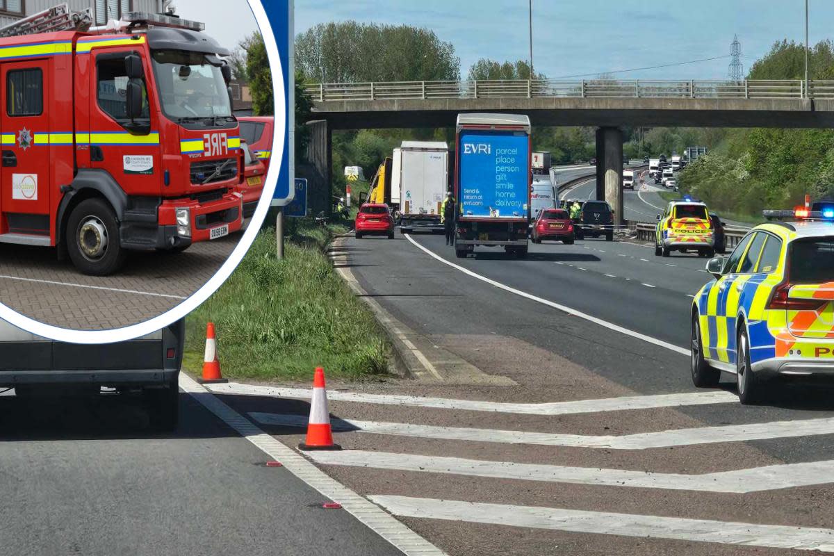 Fire services responded to a serious M40 crash. e <i>(Image: Paul Frost)</i>