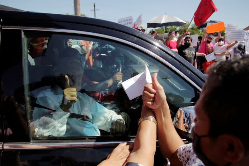 FILE PHOTO: Visit of Mexico's president Andres Manuel Lopez Obrador at Cadereyta refinery