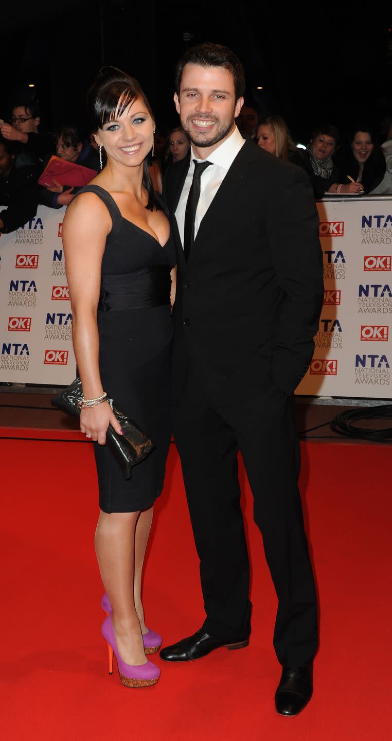 neil mcdermott and wife michelle edwards arrive for the national television awards 2010