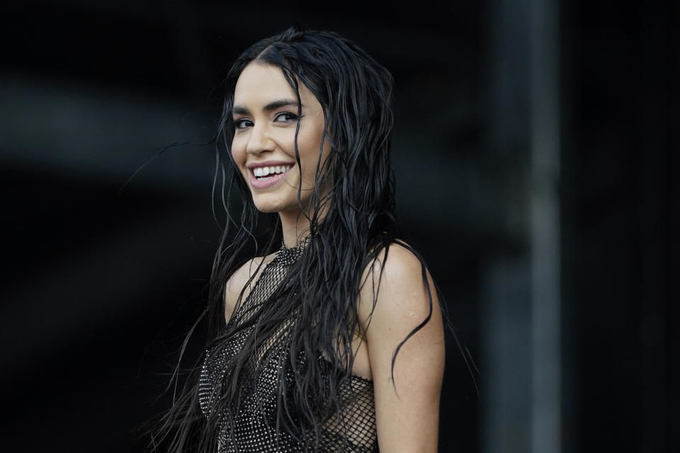 La cantante argentina Lali Esposito durante su concierto en el Festival Tecate Emblema en la Ciudad de México el sábado 18 de mayo de 2024. (Foto AP/Aurea Del Rosario)