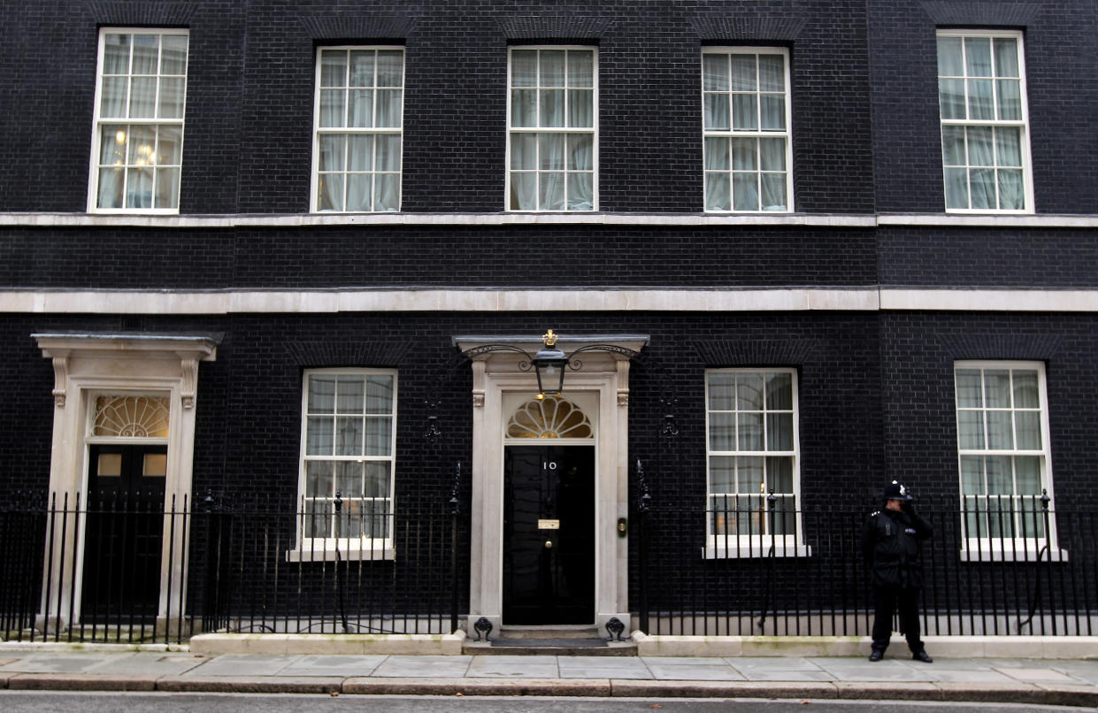 LONDON, ENGLAND - FEBRUARY 23:  A general view of number 10 Downing Street on February 23, 2010 in London, England. As the UK gears up for one of the most hotly contested general elections in recent history it is expected that that the economy, immigration, the NHS and education are likely to form the basis of many of the debates.  (Photo by Dan Kitwood/Getty Images)