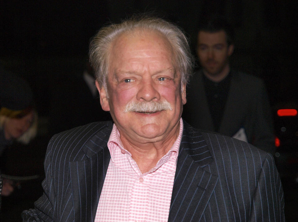 British actor Sir David Jason arrives for the World Premiere of his latest fim, 'The Colour of Magic' in London's Mayfair on March 3, 2008. AFP PHOTO/MAX NASH (Photo credit should read MAX NASH/AFP via Getty Images)