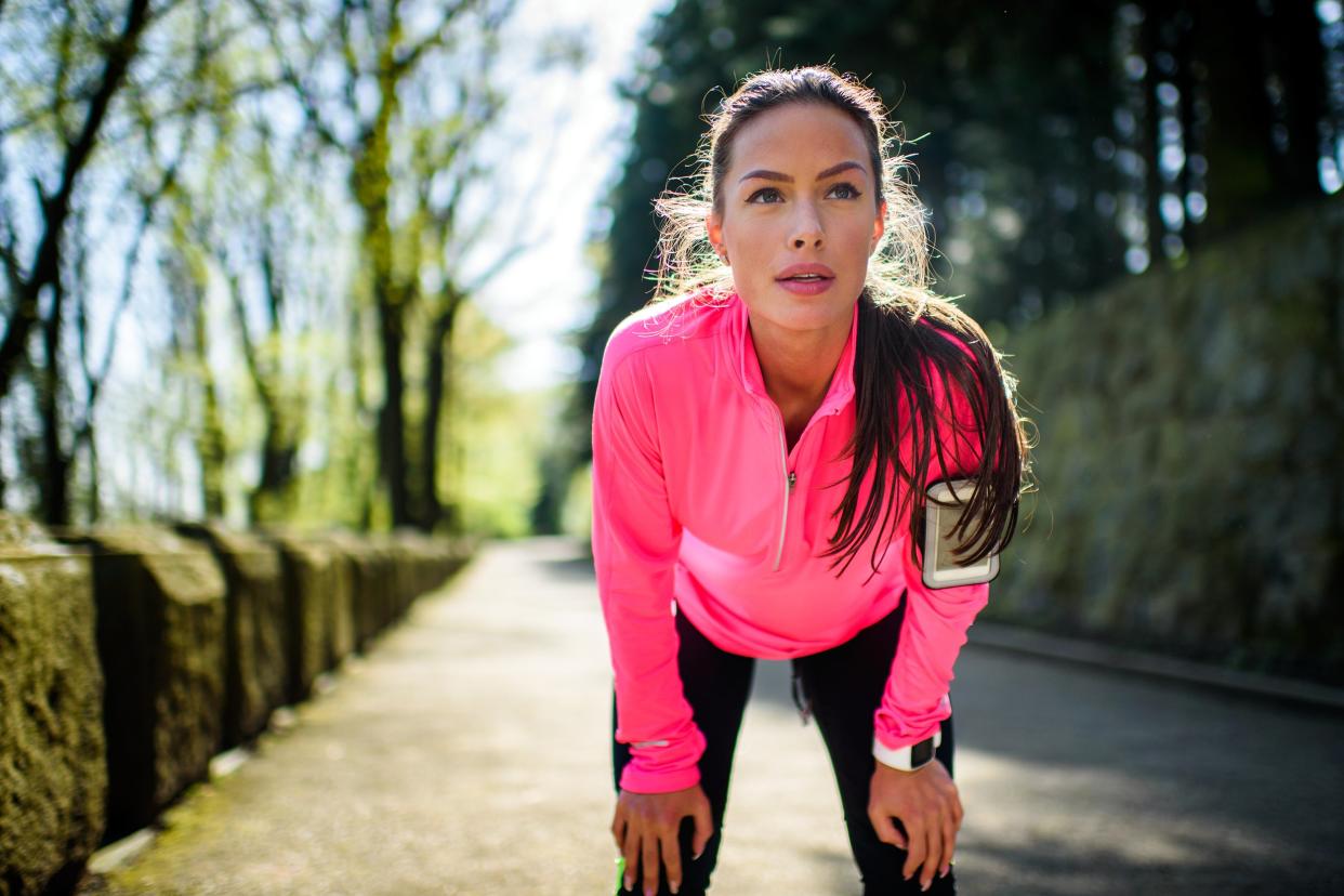 woman jogging in the morning