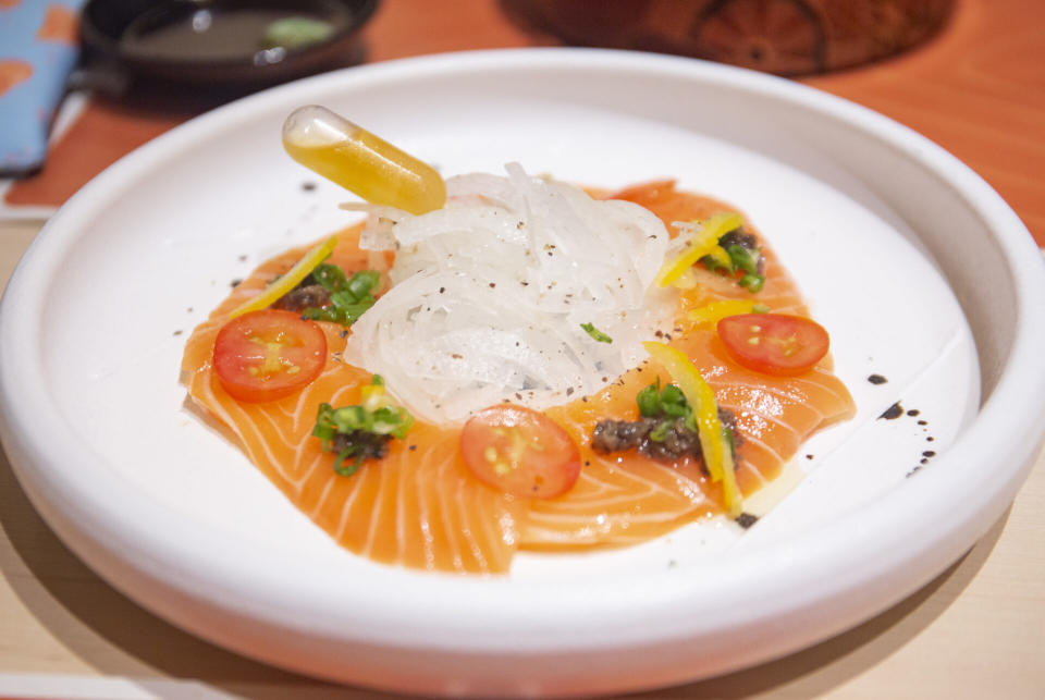 Ichiban Boshi Salmon feast - Yuzu Salmon Truffle Carpaccio