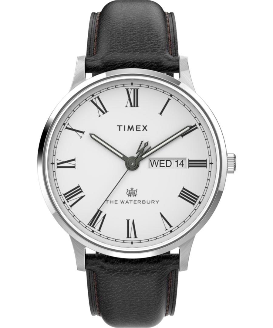 <p><a href="https://go.redirectingat.com?id=74968X1596630&url=https%3A%2F%2Ftimex.com%2Fproducts%2Fwaterbury-classic-day-date-40mm-leather-strap-watch-tw2u88400&sref=https%3A%2F%2Fwww.menshealth.com%2Fstyle%2Fg44705621%2Fbest-timex-watches%2F" rel="nofollow noopener" target="_blank" data-ylk="slk:Shop Now;elm:context_link;itc:0;sec:content-canvas" class="link ">Shop Now</a></p><p>Waterbury Classic Day/Date 40mm Leather Strap Watch</p><p>$119.00</p><p>timex.com</p>