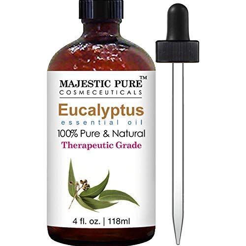 <p>Majestic Pure Eucalyptus Essential Oil</p><p>amazon.com</p><p>$16.29</p><p><a href="https://www.amazon.com/dp/B01N1856R7?tag=syn-yahoo-20&ascsubtag=%5Bartid%7C2140.a.19904702%5Bsrc%7Cyahoo-us" rel="nofollow noopener" target="_blank" data-ylk="slk:Shop Now;elm:context_link;itc:0;sec:content-canvas" class="link rapid-noclick-resp">Shop Now</a></p><span class="copyright">Amazon Prime</span>