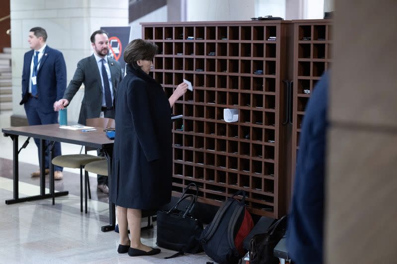 House members attend a classified hearing on the suspected Chinese spy balloon on Capitol Hill