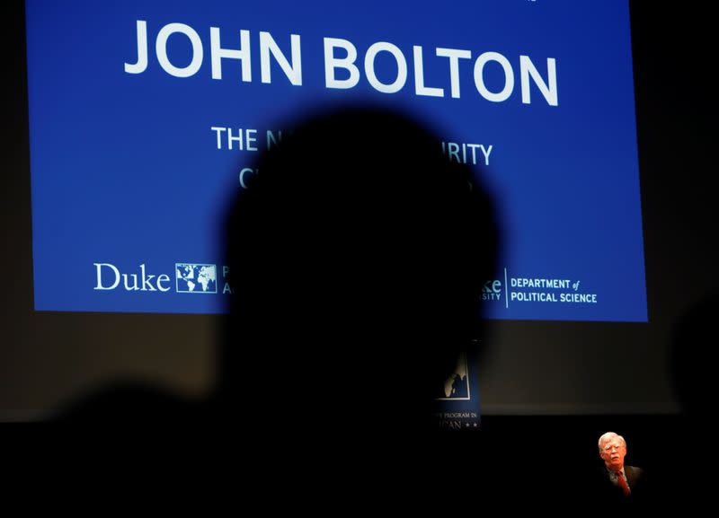 Former national security advisor John Bolton in Durham, North Carolina