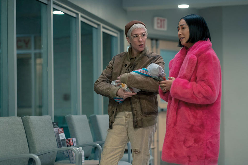 Russian Doll (Netflix) Rebecca Henderson (left) and Greta Lee in episode 206. - Credit: Courtesy of Vanessa Clifton/Netflix