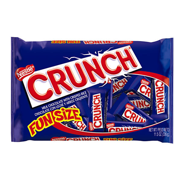 Thank the crisped rice for the low calorie and sugar count. But don't thank it too much - even the rice is made with sugar. One fun-sized bar contains 60 calories, 3g of fat and 7g of sugar.