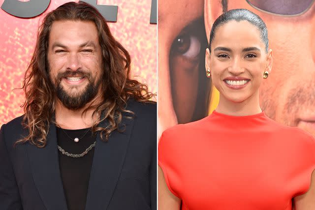 <p>Jon Kopaloff/Getty; Nicola Gell/GA/The Hollywood Reporter via Getty</p> Jason Momoa and Adria Arjona