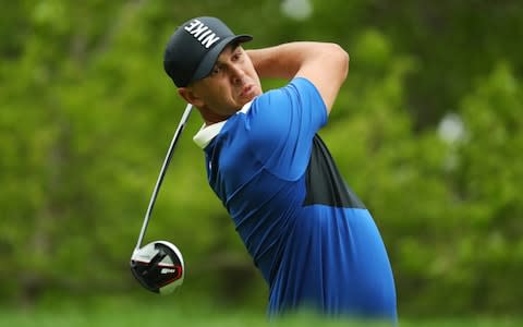 Brooks Koepka of the United States plays a shot from the 16th tee during the final round of the 2019 PGA Championship  - Credit: Getty Images