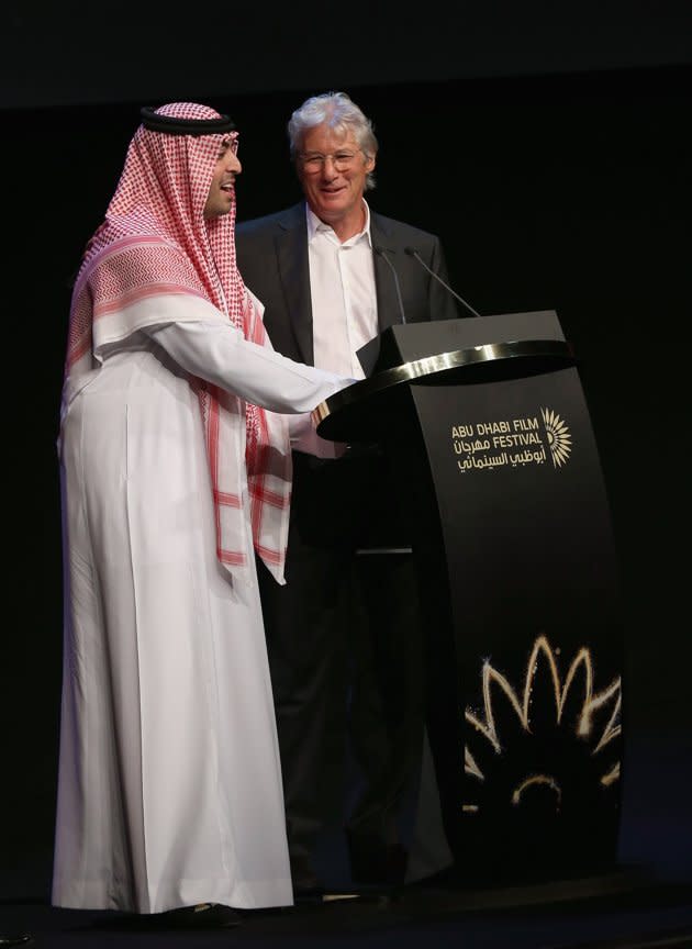 Hollywood superstar Richard Gere at the opening of the Abu Dhabi Film Festival.