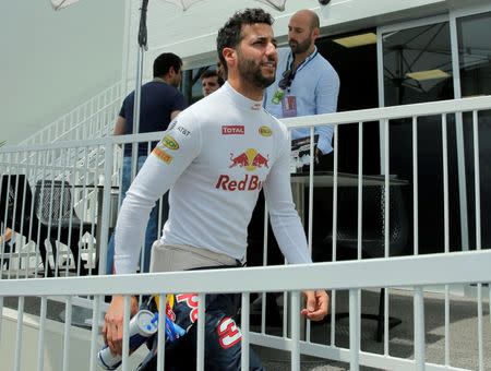 Formula One - Grand Prix of Europe - Baku, Azerbaijan - 17/6/16 - Red Bull Formula One driver Daniel Ricciardo of Australia walks at the paddock area. REUTERS/Maxim Shemetov