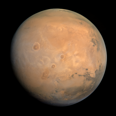 Ο Άρης, φαίνεται από το διάστημα.
