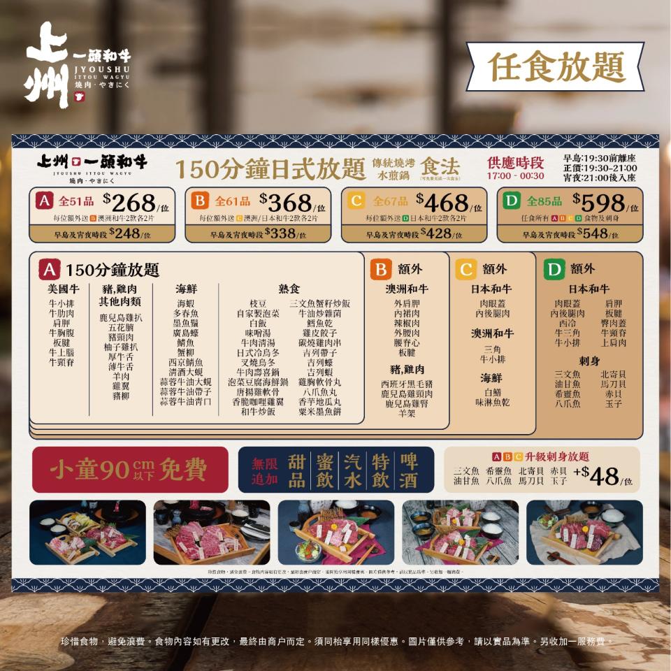 放題優惠2023｜上州一頭和牛150分鐘水煎鍋燒肉放題低至$248位 任食日本A5和牛/澳洲M7和牛/白鱔