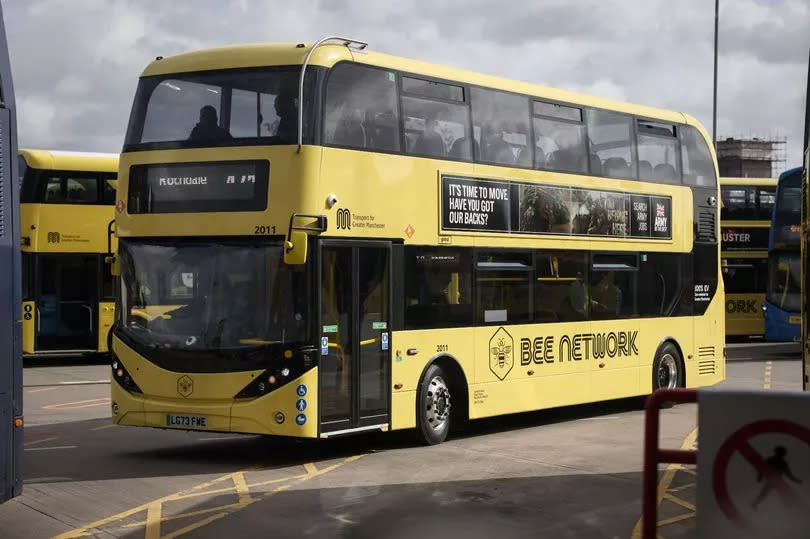 A Bee Network bus at Bolton Interchange