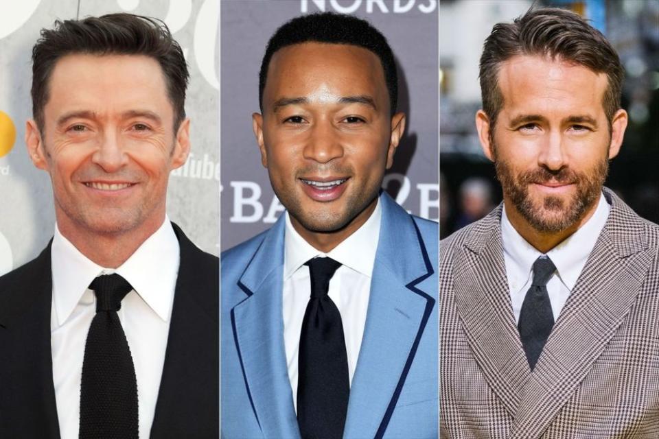 Hugh Jackman; John Legend; Ryan Reynolds | David M. Benett/Getty; Steve Granitz/WireImage; Keith Tsuji/Getty