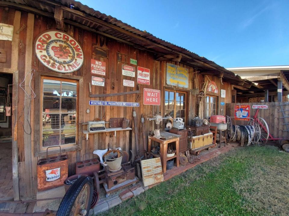 The house is filled with antique treasures that were sourced by the current owners