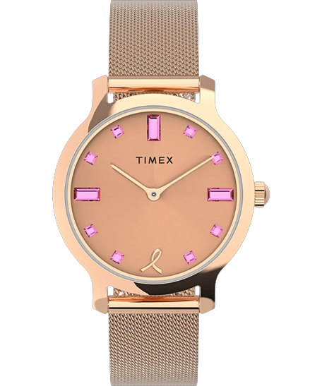 Timex_Transcend_x_BCRF_31mm_Stainless_Steel_Bracelet_Watch_new_watch_breast_cancer_watch-