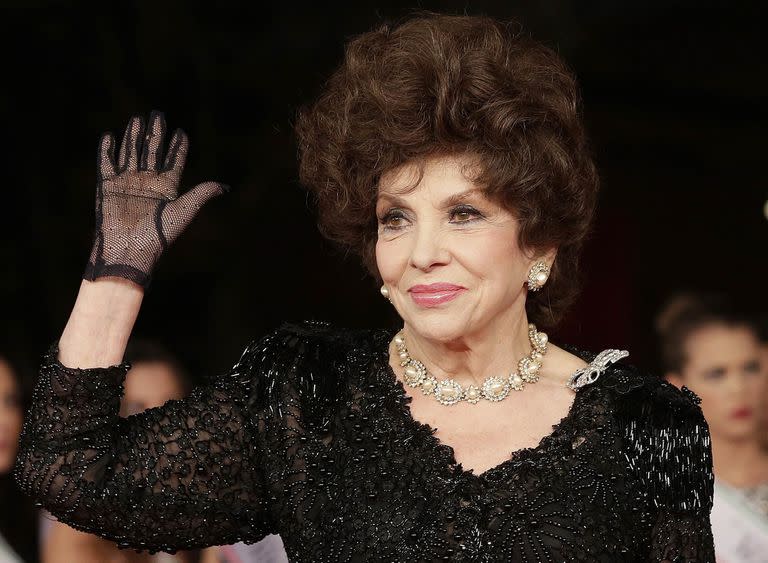 Gina Lollobrigida en la alfombra roja del Festival de Roma