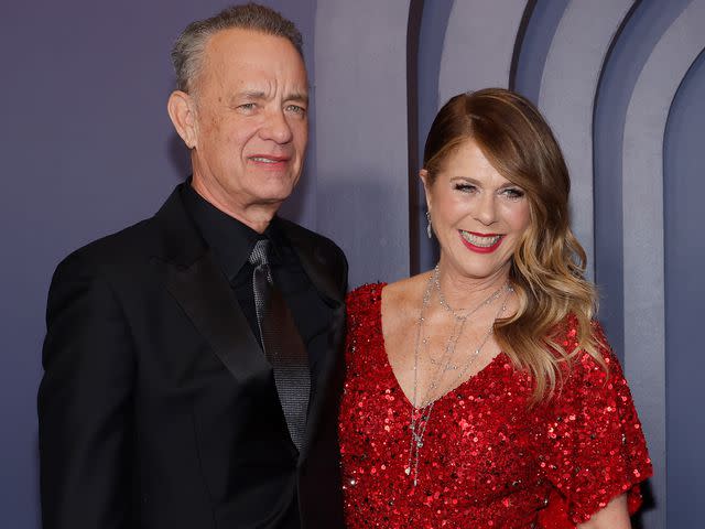 <p>Emma McIntyre/WireImage</p> Tom Hanks and Rita Wilson attend the Academy Of Motion Picture Arts & Sciences' 14th Annual Governors Awards on January 09, 2024 in Hollywood, California.