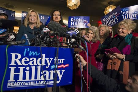 Congresswoman Carolyn Maloney speaks during a "Ready for Hillary" rally in Manhattan, New York April 11, 2015. REUTERS/Darren Ornitz