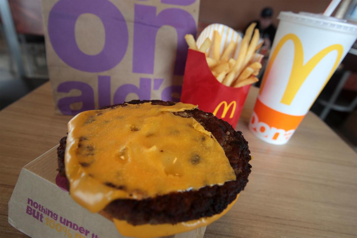 McDonald's burger and fries