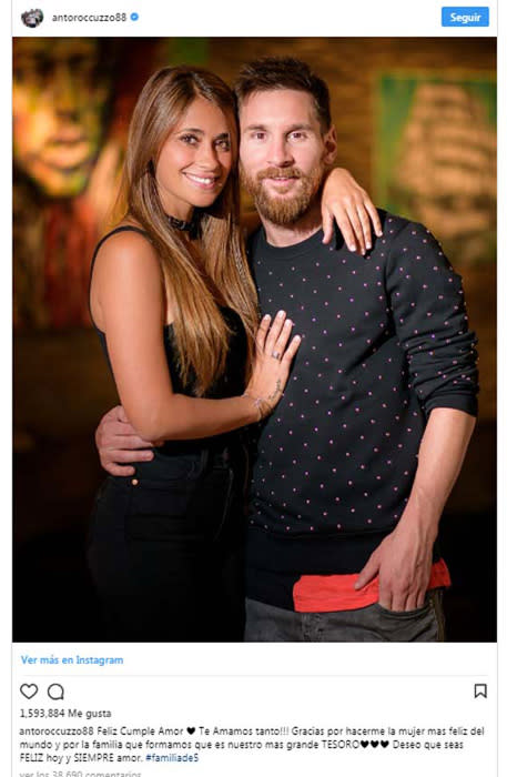 Antonela Roccuzzo y Leo Messi