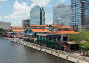 <p>A southeast view of the Jacksonville Landing, Jacksonville, Fla. (Photo: Daniel Vorndran via via Wikimedia Commons) </p>