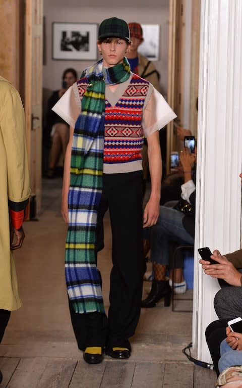 Burberry Fair Isle knit - Credit: Jeff Spicer/BFC/Getty Images