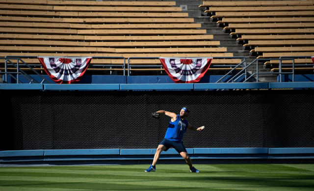 MLB: Fans outside Dodger Stadium 'feel the energy from a distance